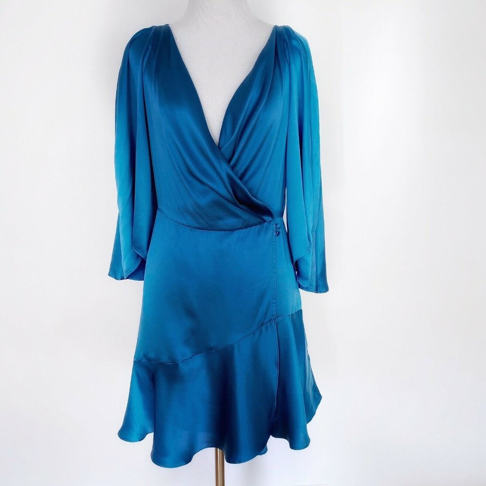 NEW Free People Strike a Pose Silk Mini Dress Sz 4 - Picture 7 of 11